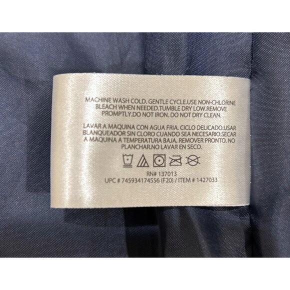 Orvis Ripstop Puffer Vest Green Navy Blue Color Block Full Zip Large Pockets - Picture 8 of 9